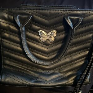 SMALL BLACK BUTTERFLY  SHOULDER BAG PURSE